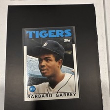Topps 1986 Barbaro Garbey #609 Detroit Tigers MLB Baseball Card Base Set