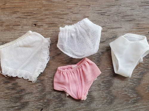 (4) Pair of Vintage BARBIE Doll Sized Panties 1960's-70's