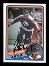 1984-85 O-Pee-Chee #342 Paul Maclean signed autograph very tough, nm, well cente