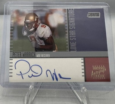 2000 Stadium Club Lone Star Signatures Peter Warrick #LS18 Auto 1gt