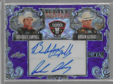 BOUDREAUX CAMPBELL ANDREW ALVIDREZ Metal PBR Professional Bull Riders Auto /10