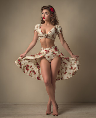8x10 Glamour Woman Portrait Art Print - 987567520
