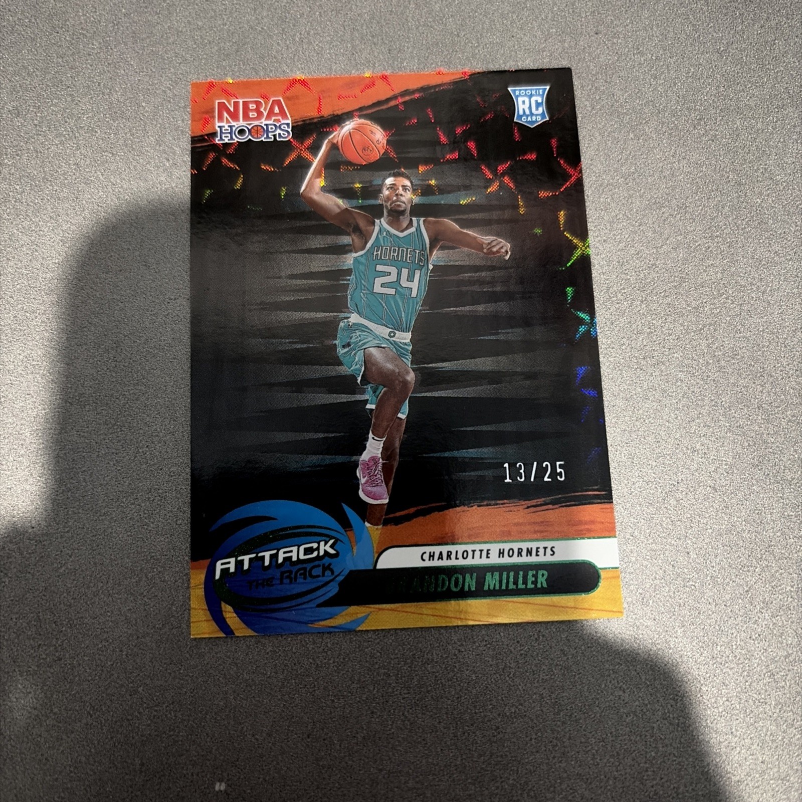 2023-24 Panini Nba Hoops Basketball Brandon Miller #5 Attack The Rack Green /25