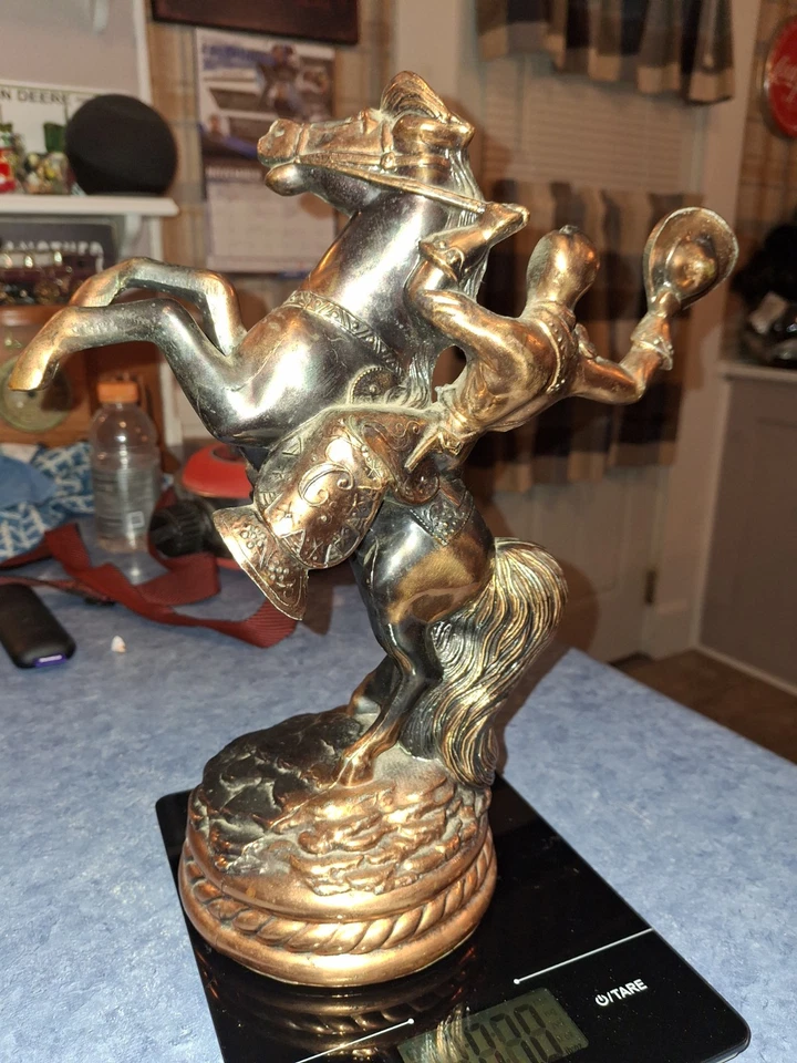 Vintage 1950s 12'' Horse & Rider Trophy Topper Cowboy - Image 3 of 4
