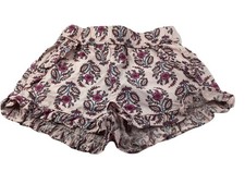 Crewcuts Shorts Girls 4 Pink Floral Print Ruffle Pull On Cotton Blend J.Crew