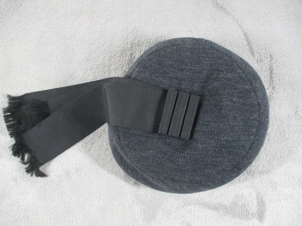 Vintage Yves Saint Laurent Hat Beret Wool Gray Ribbon Womens Medium French 60s - Image 2 of 4