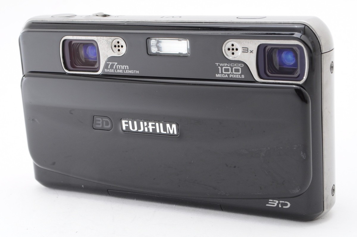 FUJIFILM FinePix REAL ブラック F FX-3D W1 NEAR MINTw/SD card] FUJIFILM FinePix REAL Black F FX-3D W1 3D