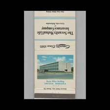 Matchorama Matchbook Cover The Security Mutal Life Insurance Company Linclon NE