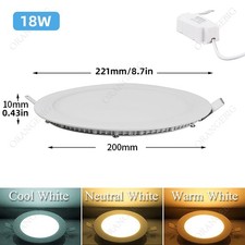 UK Ultra Slim Recessed LED Flat Panel Ceiling Spot Lights Downlights Spotlights