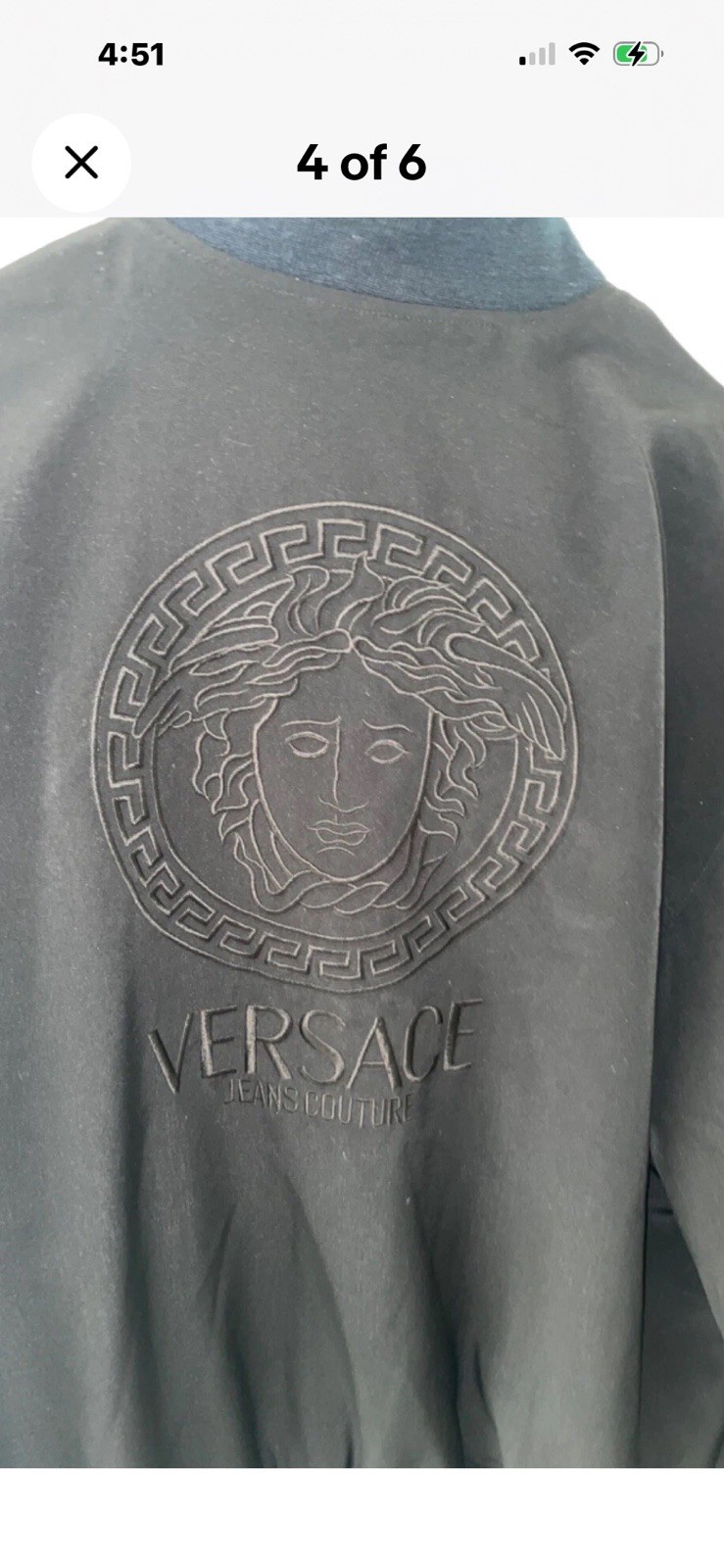 Versace Men’s Reversible Satin Jacket Black XL 90s Vintage Migos Satin Rare image 4