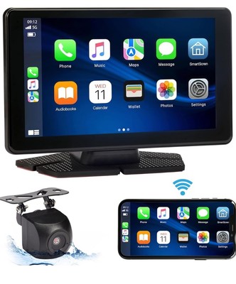 Wireles AppleCarPlay&Android Auto,7-inch IPS Mirror Link, Siri,Google Assistant1