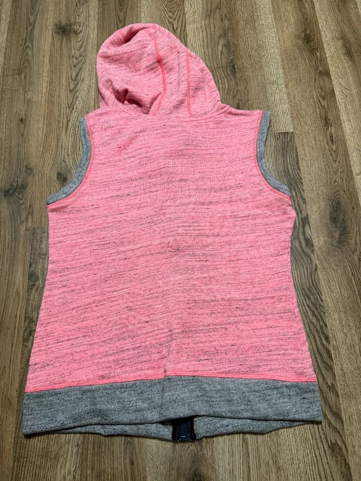 Chaleco Reebok Jóvenes Niñas Talla XL Rosa Gris Cremallera Completa con Sudadera con Capucha Sin Mangas Foto 2 de 4