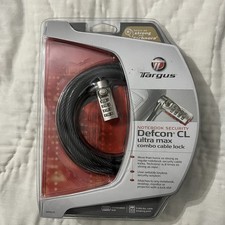 Targus Defcon CL 6.5 Ft Laptop / Notebook Combo Cable Lock Ultra Max