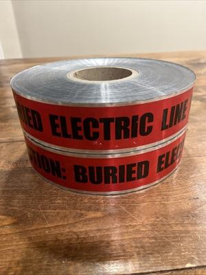 #ad CAUTION BURIED ELECTRIC LINE BELOW Detectable Tape 2” x 1000#x27; Marking Tape 2 $59.99