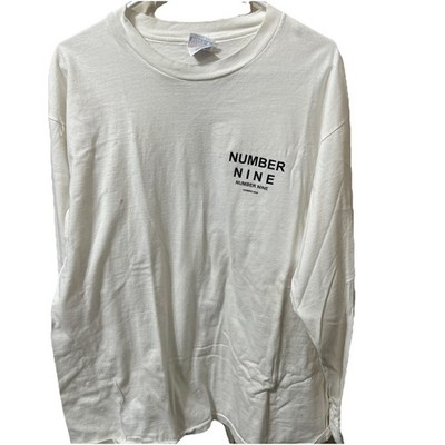 Number Nine Logo Long Sleeve Tee Vintage Y2K T-Shirt Authentic