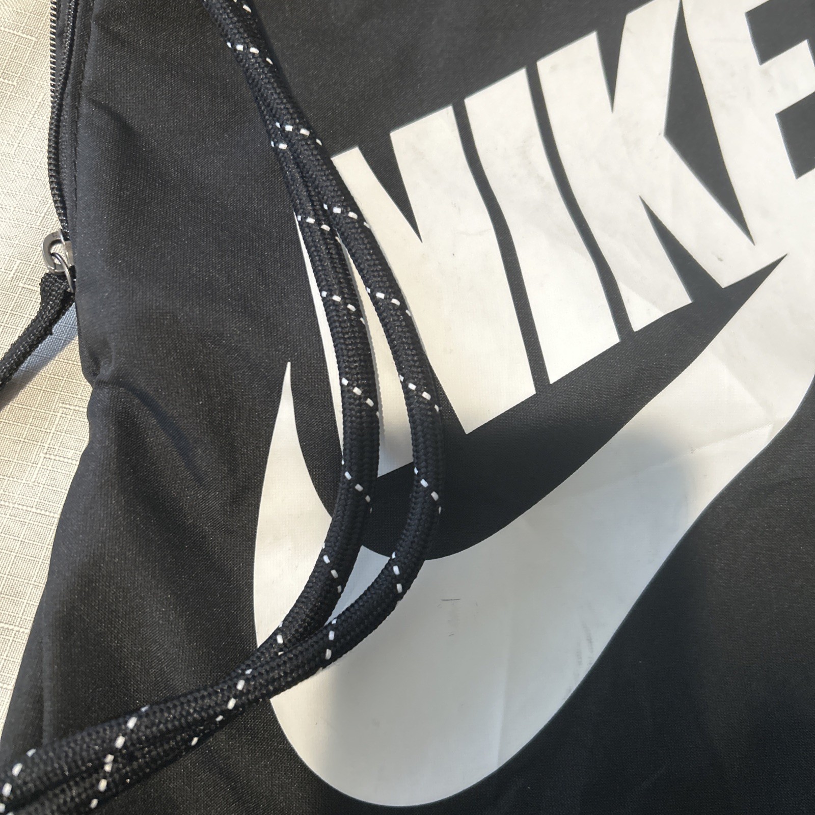 NIKE Black Drawstring Backpack/String Bag (with S… - image 2