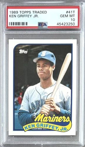 1989 TOPPS TRADED #41T ROOKIE KEN GRIFFEY JR. HOF PSA 10 GEM MT MARINERS