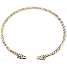 Raben Wikinger Torques Halsreif Bronze Schmuck NEU