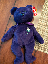 Ty Beanie Babies Princess the Bear Purple Plush 1997 Vintage