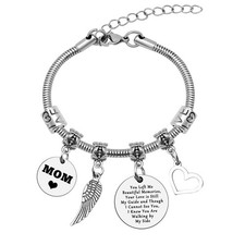 Memorial Bracelets for Loss of Mom Remembrance Gifts for Loss of Mother Father I