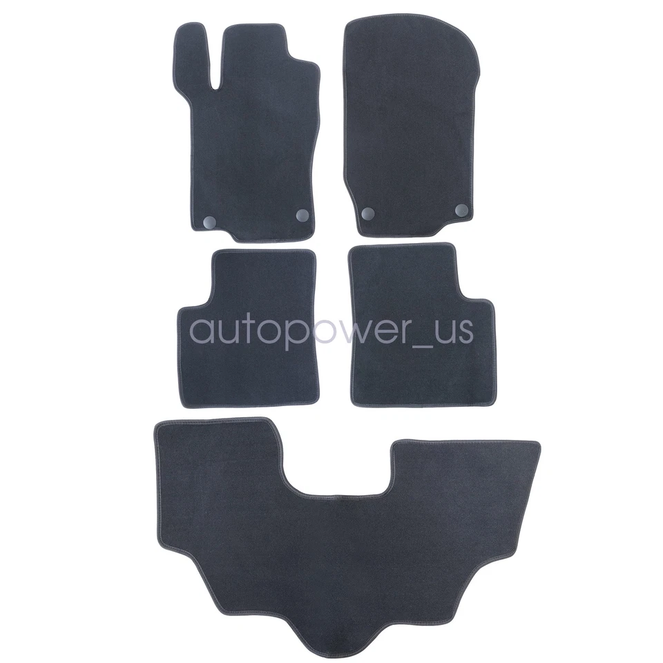 For 07-12 Mercedes GL Class Front Rear Floor Mats Carpet Waterproof Black Velour - Image 4 of 4