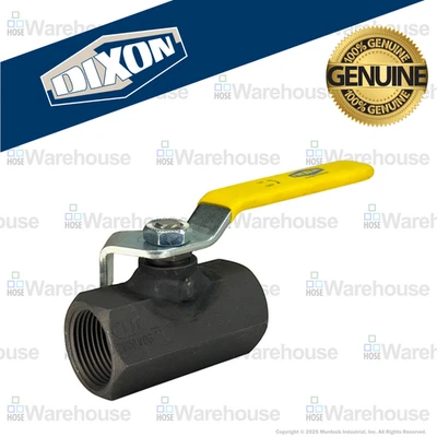 Genuine Dixon IBV100 Carbon Steel Ball Valve – 1" FNPT × 1" FNPT, Manual - Image 1 of 4