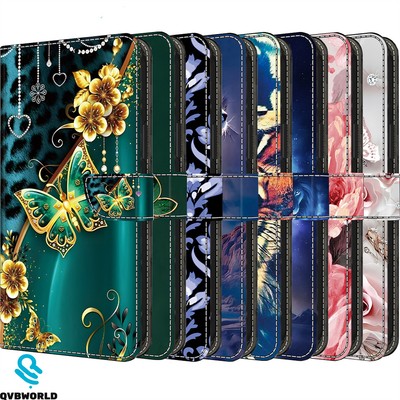 Hülle für Xiaomi Redmi Note 14 13 12 11 10 Muster Wallet Flip Ständer Handyhülle