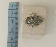Vintage Collectable Pin Badge - Macmillan - Fir / Pine Cones - Green Bow