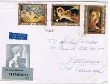 Stamps Art Hungary Envelope Budapest Nudes Festmenyek