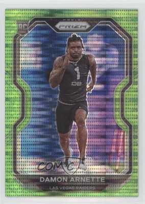 2020 Panini Prizm Rookie Neon Green Pulsar Prizm Damon Arnette #375 0q2