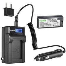 LCD Travel Charger 1 battery for Sony NP-FC11 DSC-P8 DSC-P9 DSC-P10