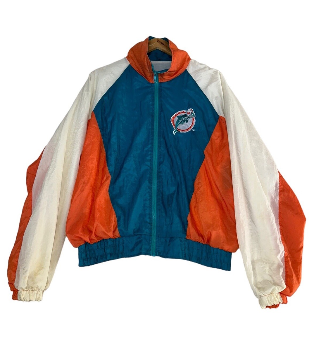 Vintage 90s Miami Dolphins Gameday Tracksuit Jacket Long