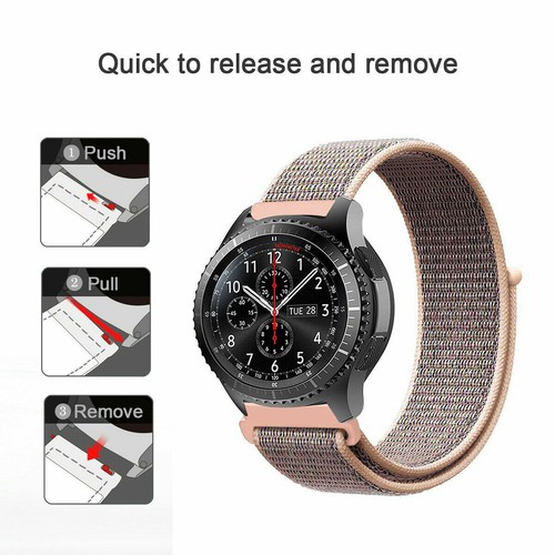 Bracelets de montre de remplacement en nylon 22 mm Garmin Vivoactive 4 Garmin Forerunner 265 255 - Photo 19 sur 31