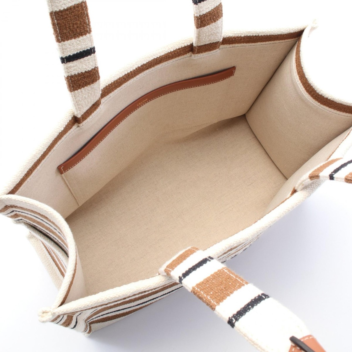 CELINE Large Cabas Thais Tote Bag 196762FO214ML canvas Beige