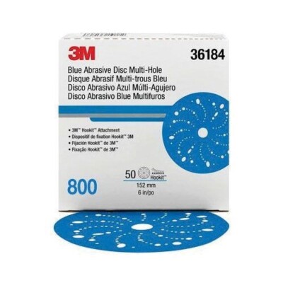 3M Hookit Blue Abrasive Disc 321U Multi-hole, 36184, 6 in