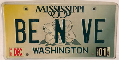 Vanity BE & VE license plate Ben Bea Beth Bennett Benson Benny Bev Veronica Vera