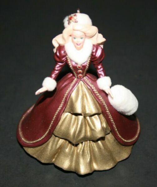 Dated 1996 Keepsake Ornament Fourth in the Holiday Barbie Ornament Series Collector/'s Series Hallmark QXI5371 Sculpted By Patricia Andrews Handcrafted Collectors Series Holiday Barbie