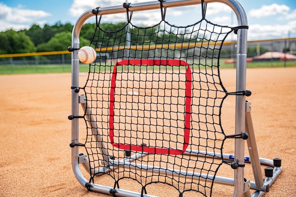 Portable Rebounder 3' x 3' Softball/Baseball Net Lightweight, Sturdy