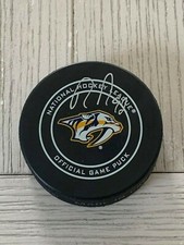 Ryan Johansen autographed signed Official Game Puck Nashville Predators PSA