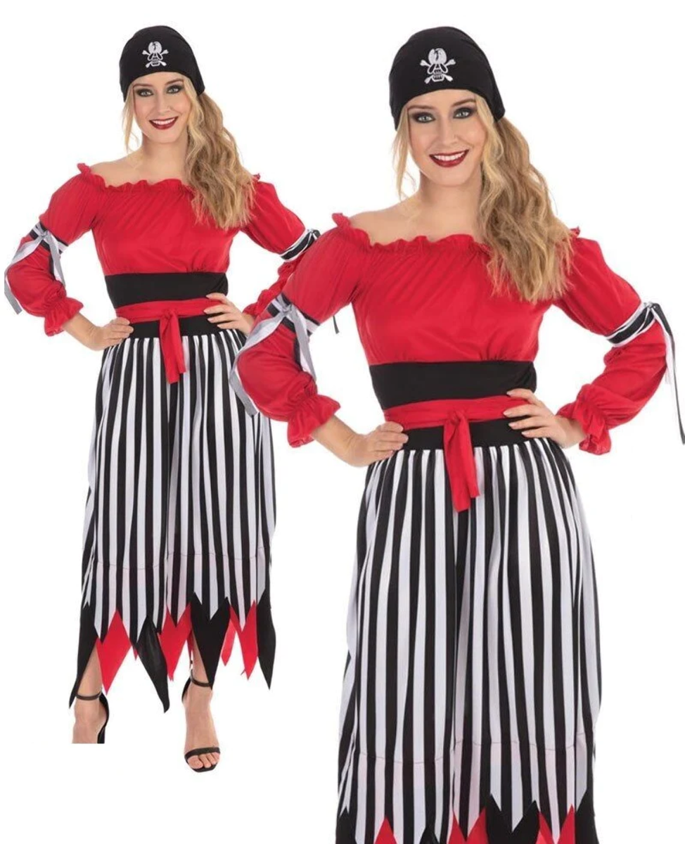 fancy dress pirate ladies Female Costume High Seas Traditonal Pirate Outfit Book makydo