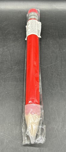 Giant Pencils Red Wooden Pencil 14 Inch Giant Pencil Props Big Jumbo Extra - Picture 2 of 5