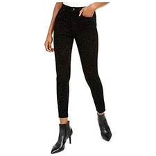 MSRP $49 REWASH Womens Black Cheetah Print Skinny Pants Size 3 R