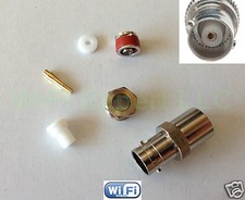 BNC Female Jack Clamp RG58 RG142 LMR195 RG400 RF Coax connector Ships from USA