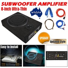 800W 8 inch Car Subwoofer Underseat Power Amplifier Bass Slim Speaker Subwoofers