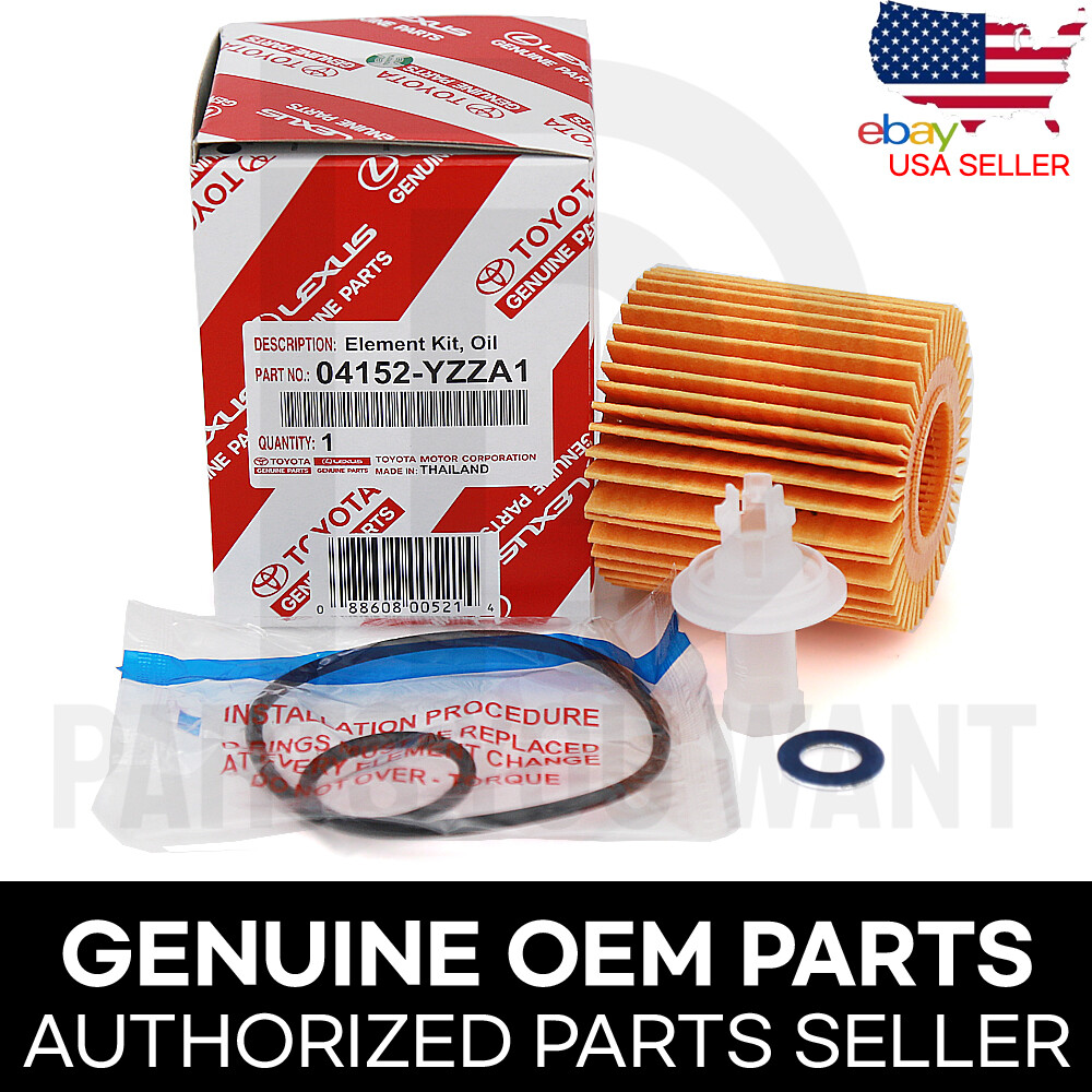 [SET OF 3] GENUINE Lexus Toyota OEM Oil Filters YZZA1 W/ Drain Plug ...