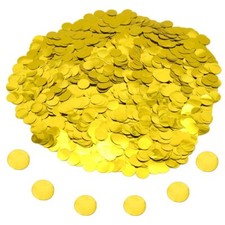 50g Metallic Gold Glitter Confetti 15mm Round Dots Wedding Party Decorations