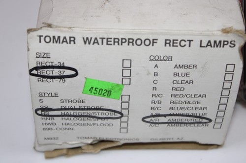 Tomar Waterproof Lamp RECT37HS Amber/Red - Picture 2 of 4