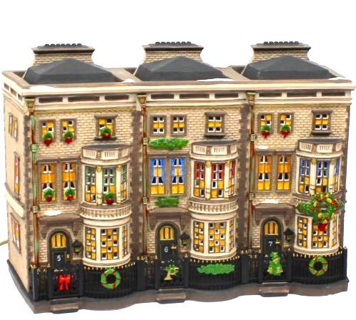 MULBERRiE COURT #58345 RETIRED DICKENS VILLAGE DEPT 56 looks like NY Brownstones