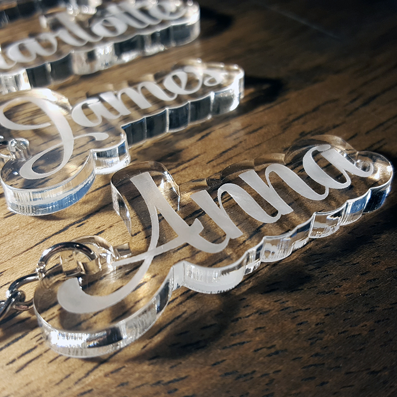 S For Men Personalized Frozen Keyring Keychain - Custom Name Or Word Gift, School Bag Tag, Crystal Clear Acrylic Personalized Keychain - Foto 5