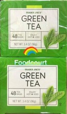 2 Packs Trader Joe's Green Tea Bagged Tea 48 Tea Bags 3.4 oz Each, Total 96 ct